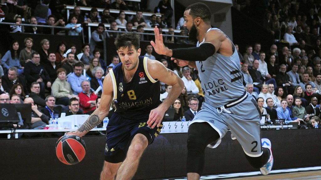 El Real Madrid empieza 2020 con victoria ante el Asvel y sigue lanzando en la Euroliga (78-87)