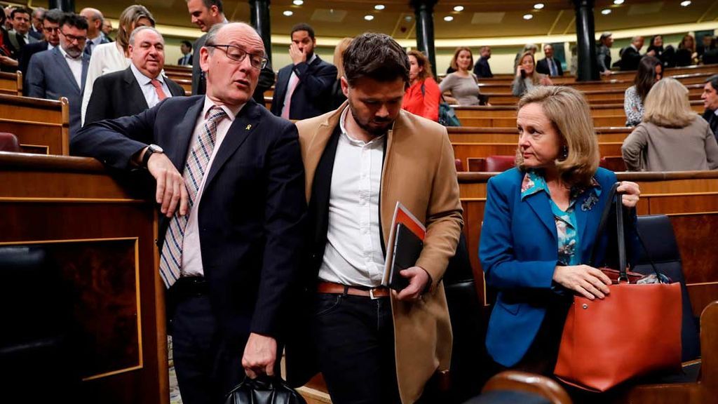 Rufián sale del Congreso