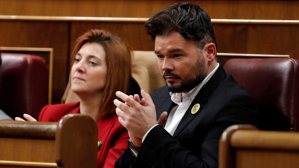 Rufián sigue sin desvelar el sentido del voto de ERC en la investidura de Sánchez