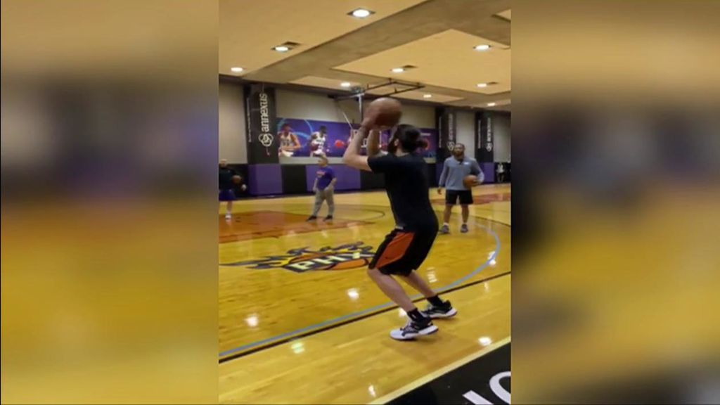 Ricky Rubio anota 19 triples seguidos en el último entrenamiento de los Suns