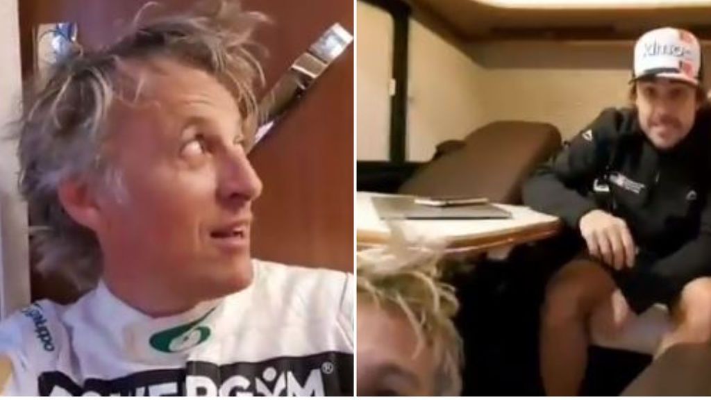 Jesús Calleja 'se cuela' en la caravana de Fernando Alonso en el Dakar: "Este va a dar mucha guerra" Jesús Calleja 'se cuela' en la caravana de Fernando Alonso en el Dakar: "Este va a dar mucha guerra"