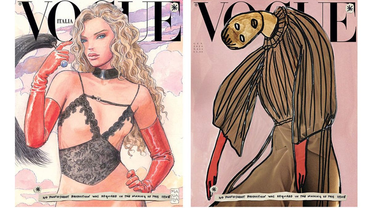 Portadas de 'Vogue Italia' de enero de 2020. Portadas de 'Vogue Italia' de enero de 2020.