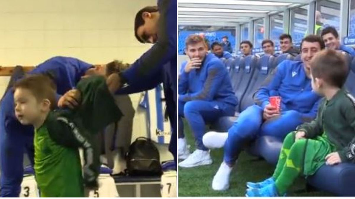 Ibon tiene cinco años, está enfermo y los jugadores de la Real Sociedad han cumplido su sueño: poder jugar con ellos Ibon tiene cinco años, está enfermo y los jugadores de la Real Sociedad han cumplido su sueño: poder jugar con ellos