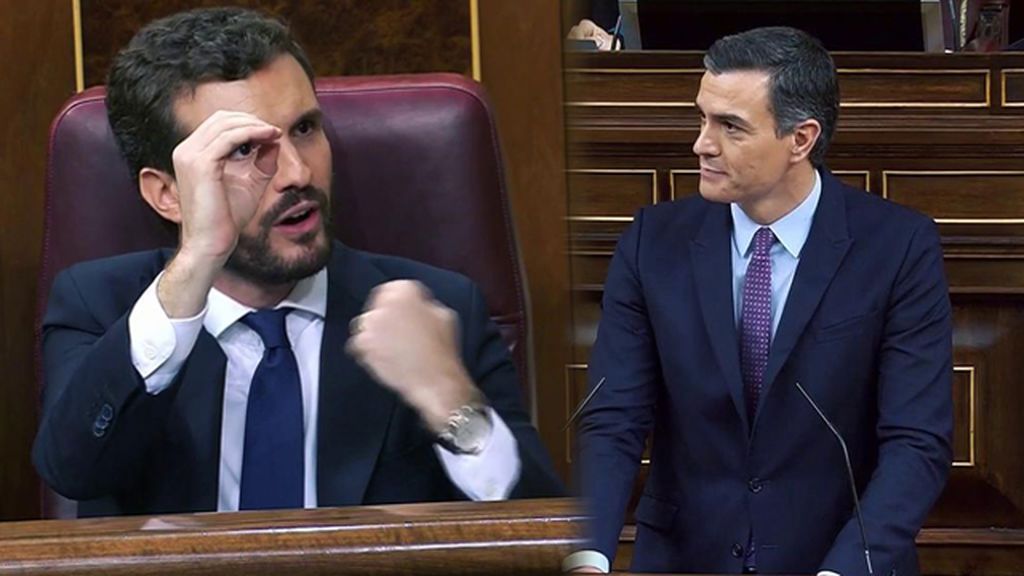 Los enfrentamientos entre Pedro Sánchez y Pablo Casado en el debate de investidura