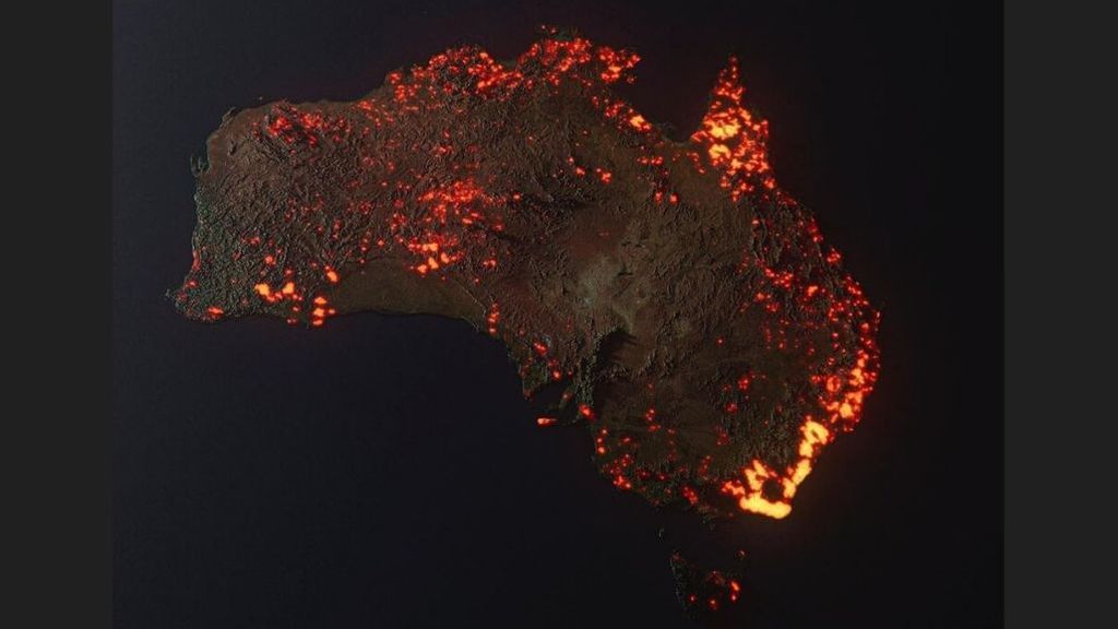 La historia de la imagen de Australia atribuida a la NASA La historia de la imagen de Australia atribuida a la NASA