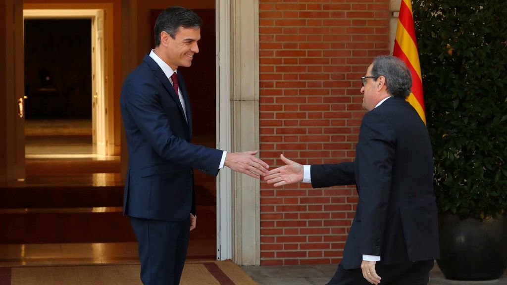 Sánchez recibe a Torra en Moncloa Sánchez recibe a Torra en Moncloa
