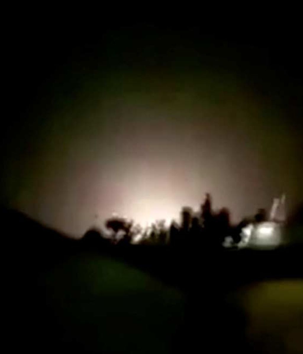 Impacto de un misil iraní en una base estadounidense en Irak