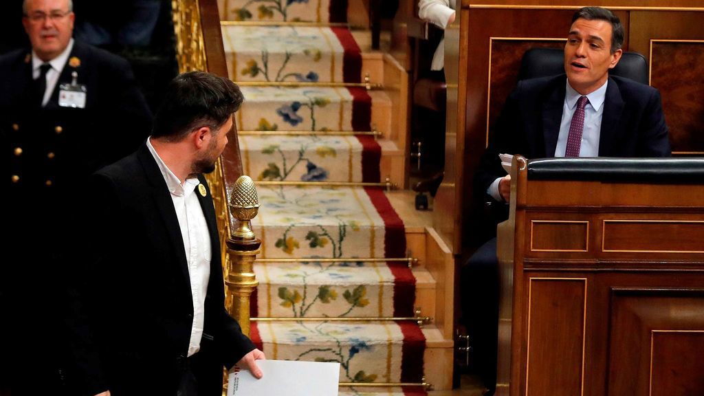 Gabriel Rufián y Pedro Sánchez, en el Congreso Gabriel Rufián y Pedro Sánchez, en el Congreso