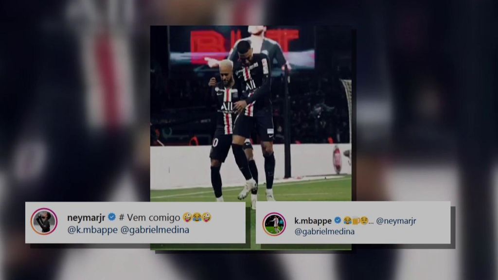 Neymar y Mbappé se ríen del PSG y las críticas en el último gol: cervezas, baile y risas