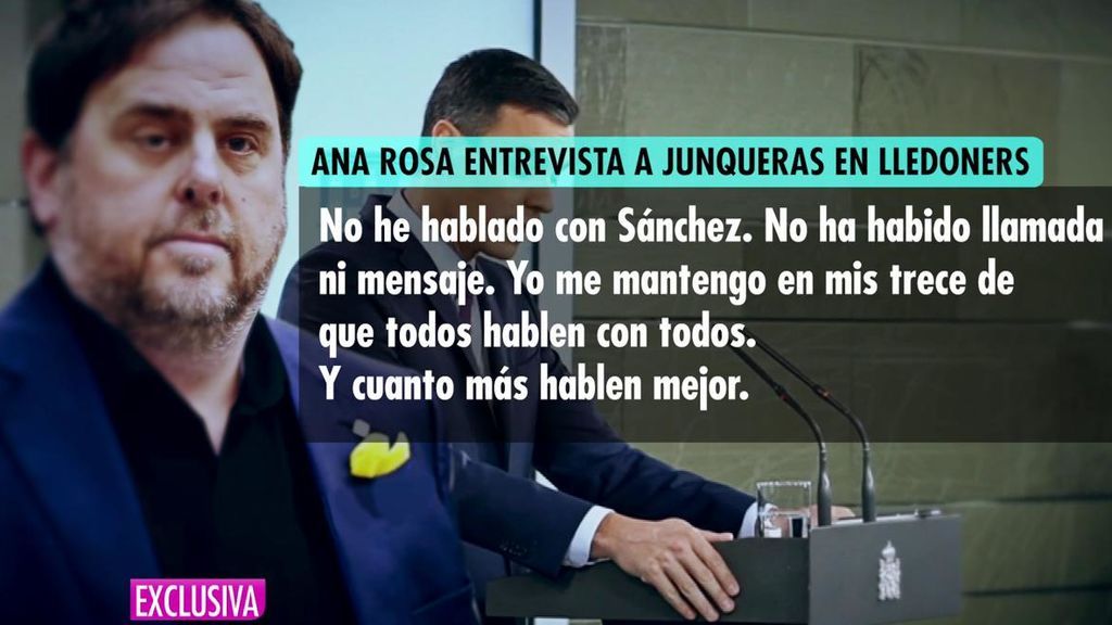 Junqueras habla de su relación con Pedro Sánchez