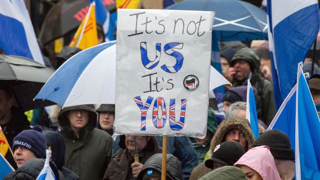 Manifestación en Glasgow