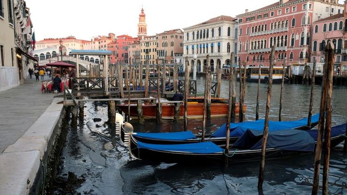 Venecia, de las inundaciones a la sequía en solo un mes: las espectaculares imágenes