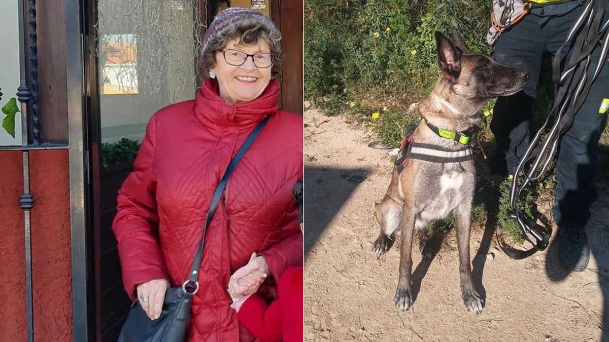 Piba, de la Unidad Canina, localiza a salvo a Annie la mujer con alzhéimer desaparecida en Alicante