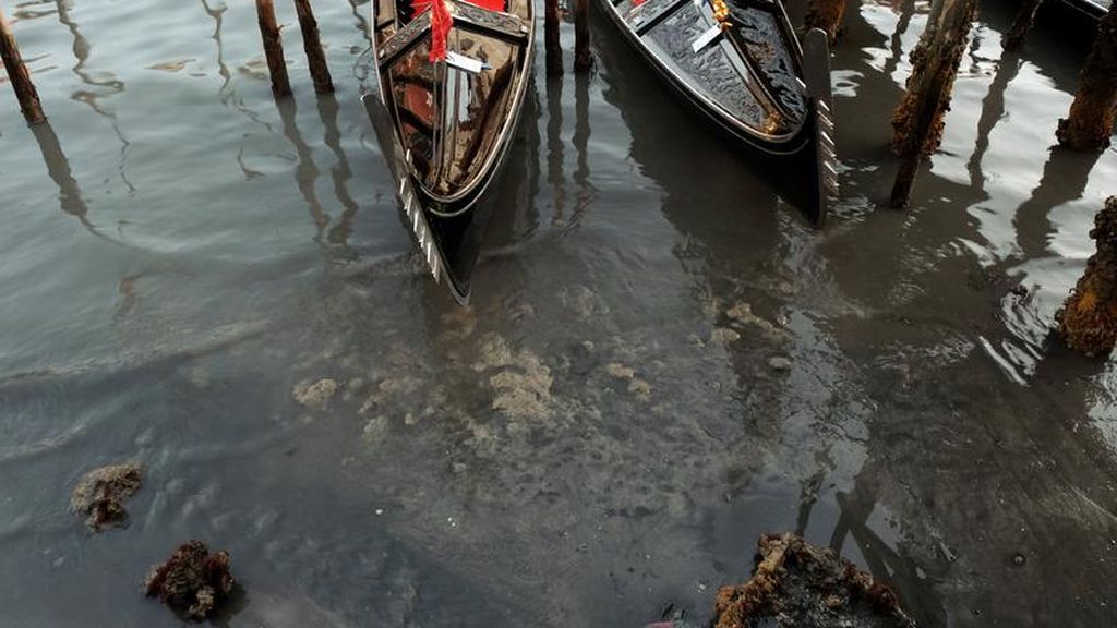 El nivel de los canales durante la marea baja