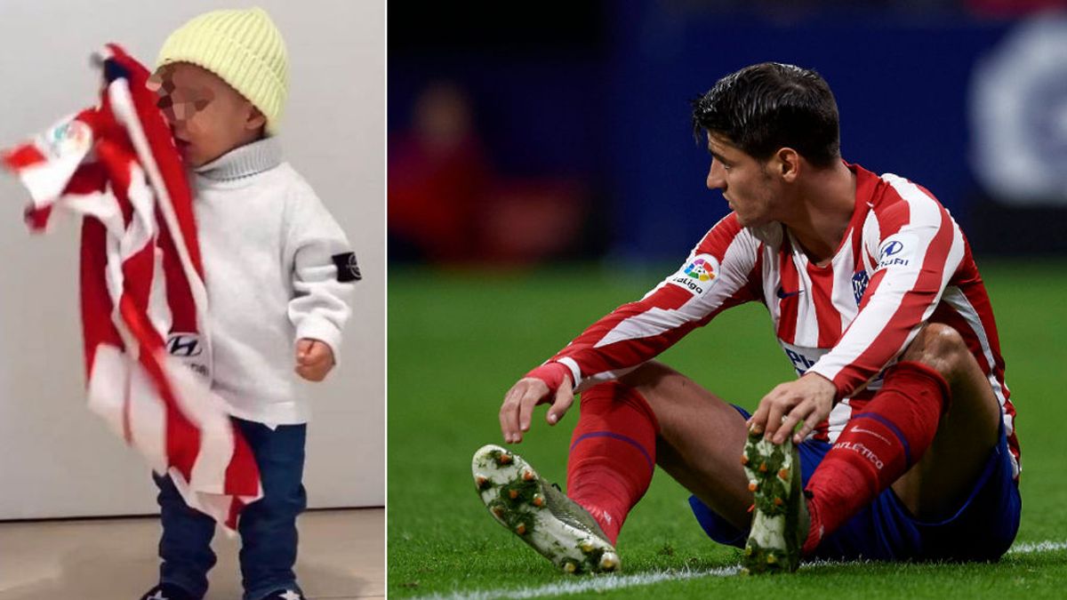 El mosqueo de uno de los bebés de Morata con el derbi madrileño de la Supercopa