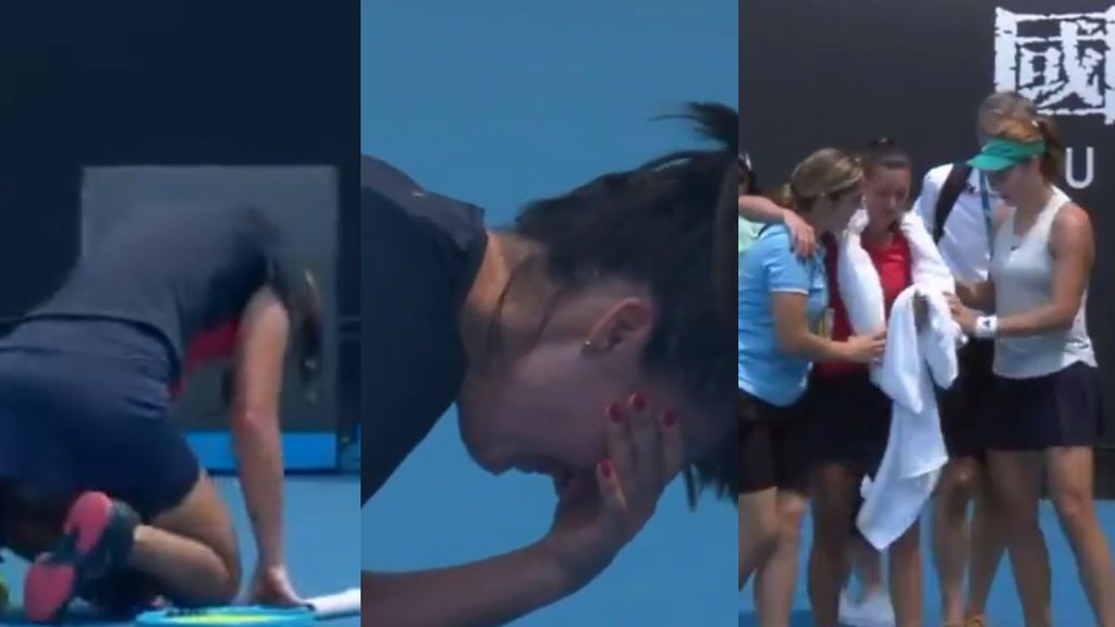 La tenista Dalila Jakupovic sufre un ataque de tos en pleno partido del Open de Australia por el humo de los incendios