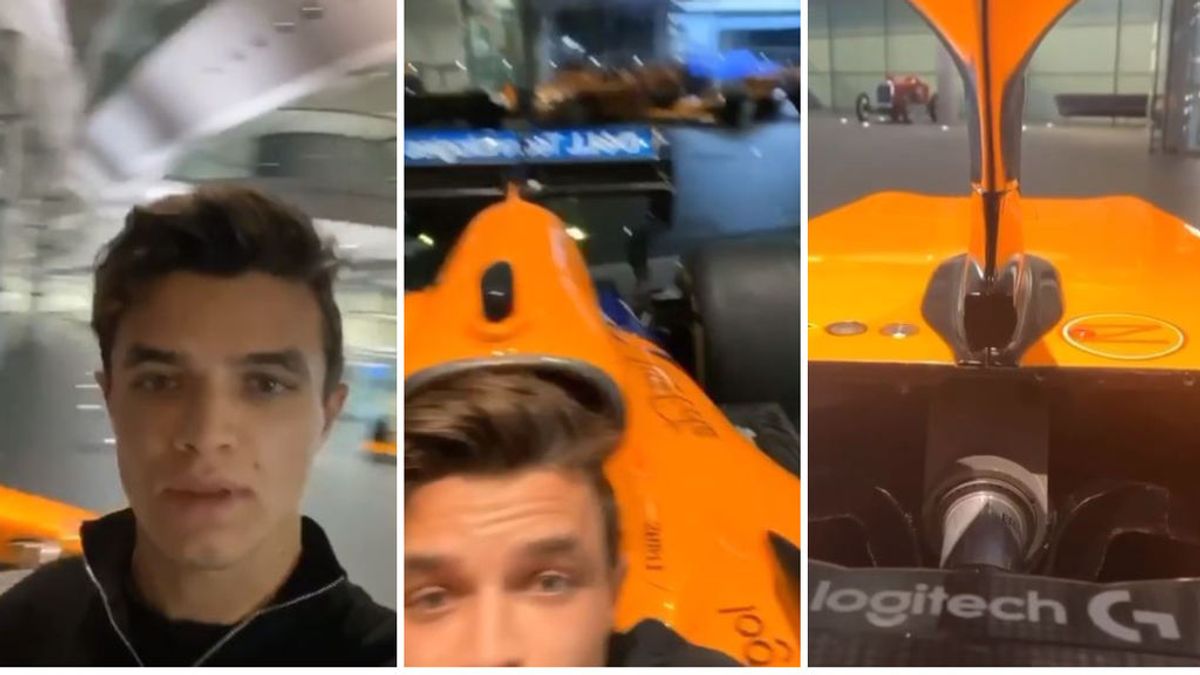 Lando Norris 'se cuela' en el coche de Carlos Sáinz de noche: "Todos se piensan que estoy durmiendo"