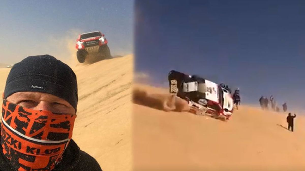 El selfie más peligroso del Dakar: un aficionado capta justo el momento previo al accidente de Fernando Alonso