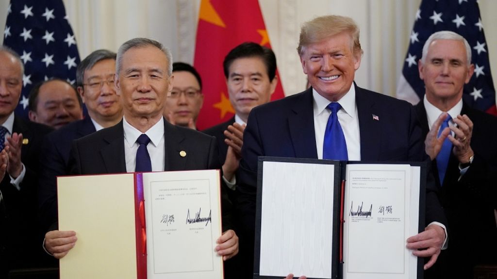 Estados Unidos y China ponen el primer punto y final a su guerra comercial Estados Unidos y China ponen el primer punto y final a su guerra comercial