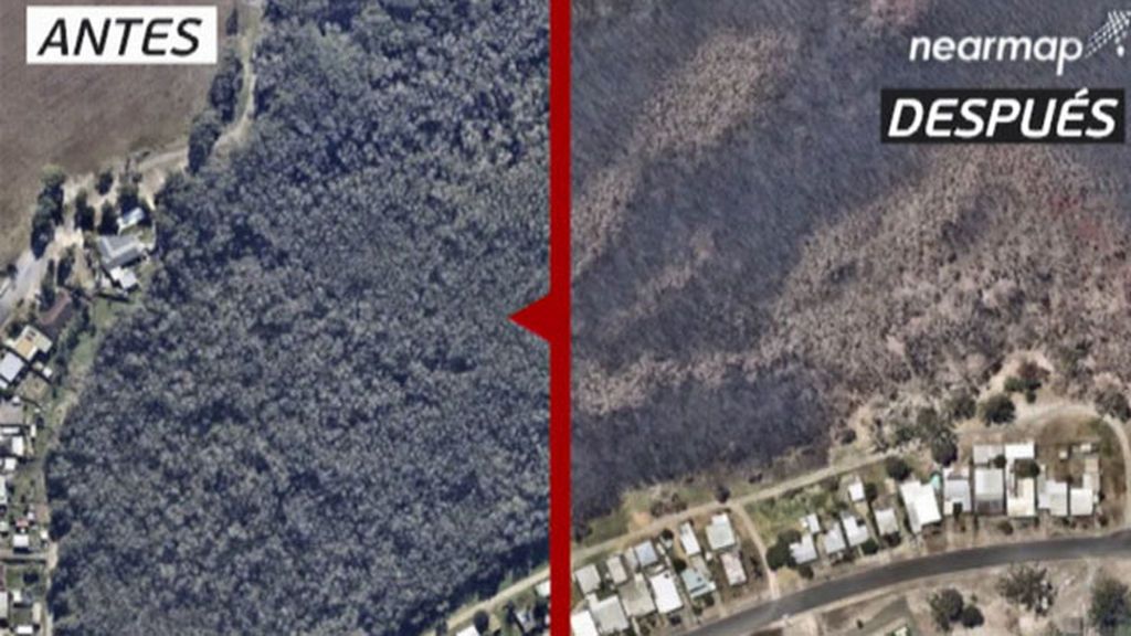 El antes y después de los incendios en Australia