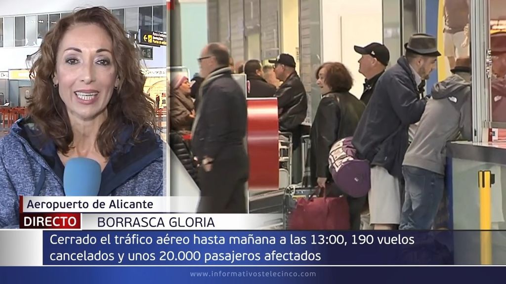 El aeropuerto de Alicante cierra temporalmente su tráfico aéreo a causa del temporal