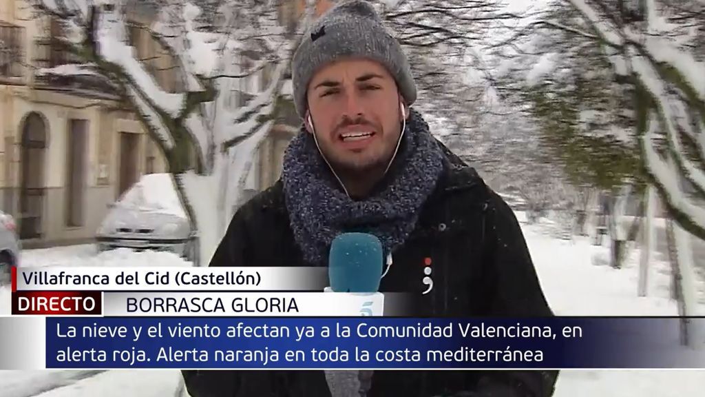 Los efectos de Gloria: alerta roja por intensas nevadas en la Comunidad Valenciana