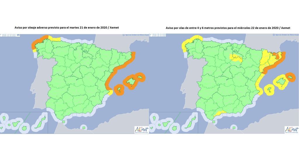 aviso martes olas