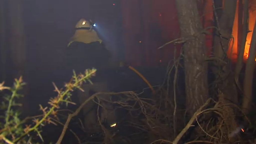 Monumental incendio forestal en A Coruña
