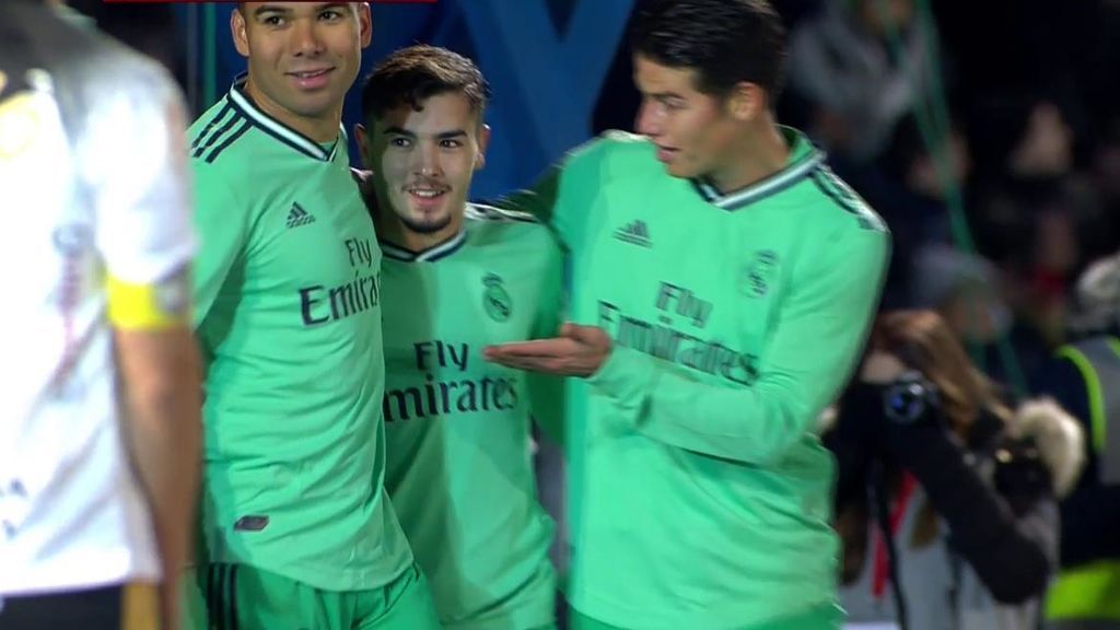 Brahim, casi sin querer, marca el segundo del Madrid ante Unionistas (1-2)