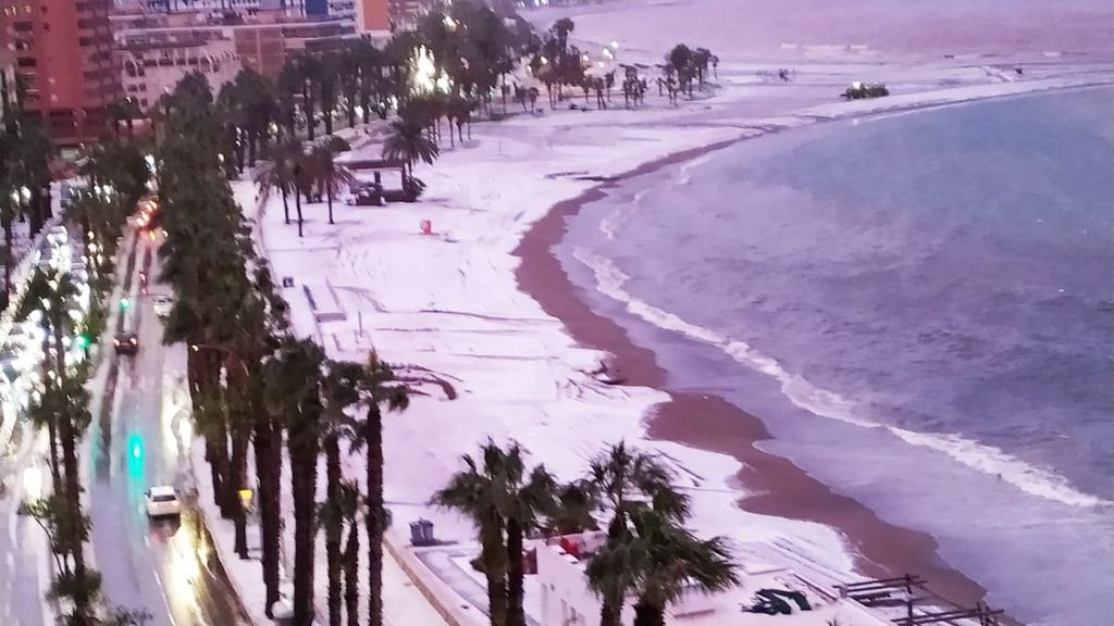 Granizada en Málaga