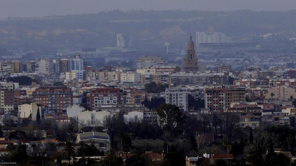 Una imagen que muestra el polvo africano en Murcia