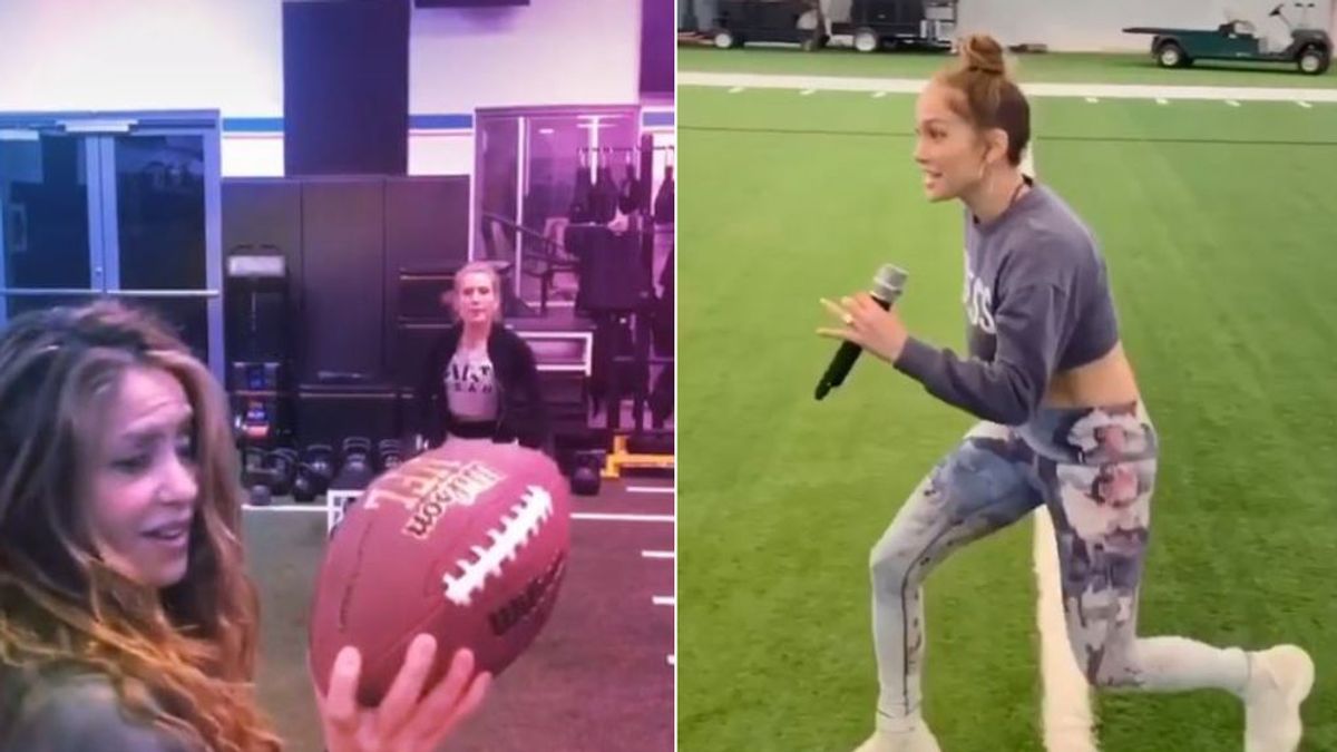 El entrenamiento de Shakira y Jennifer López para la Superbowl: "Intensificando los preparativos"