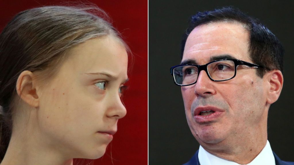Mnuchin vs Greta Mnuchin vs Greta