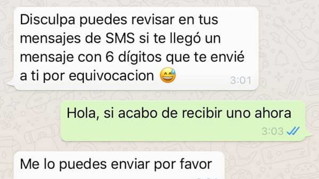 Este es el mensaje que envía el hacker