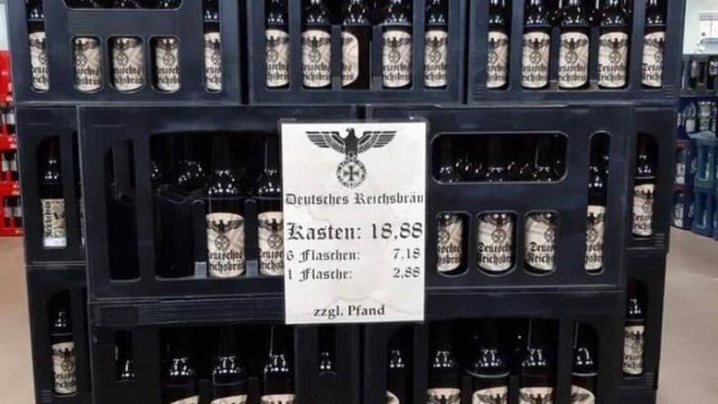 Investigan la venta cerveza con simbología nazi en un mercado de bebidas en Alemania Investigan la venta cerveza con simbología nazi en un mercado de bebidas en Alemania