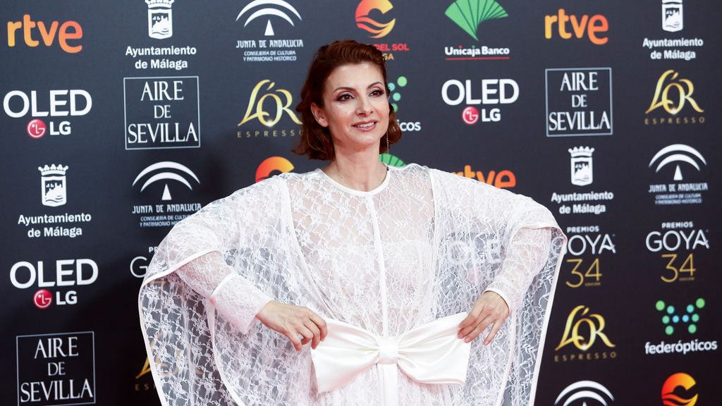 Najwa Nimri en la alfombra roja de los Premios Goya 2020
