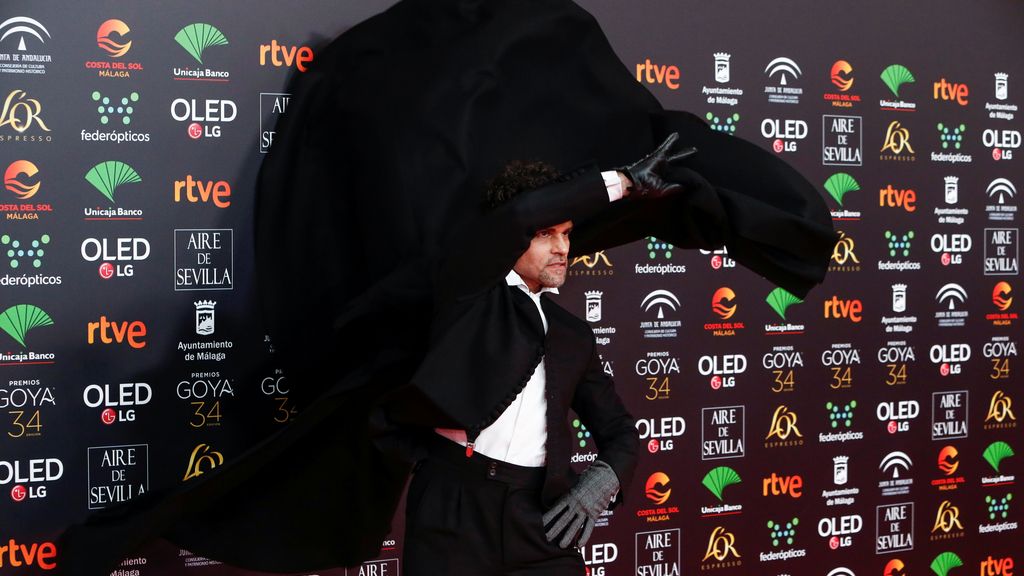 Antonio Najarro en la alfombra roja de los Premios Goya 2020