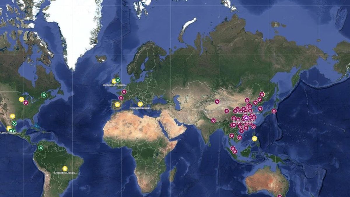 Google crea un mapa interactivo para conocer en tiempo real los casos de coronavirus en el mundo