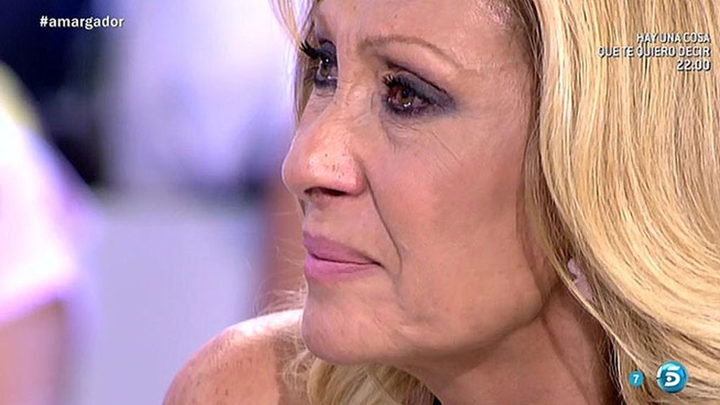 Rosa Benito, entre lágrimas en el plató de 'Sálvame'