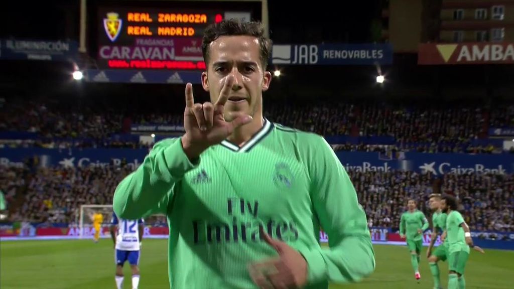 Golazo de Lucas Vázquez para poner el segundo del Real Madrid en Zaragoza (0-2)