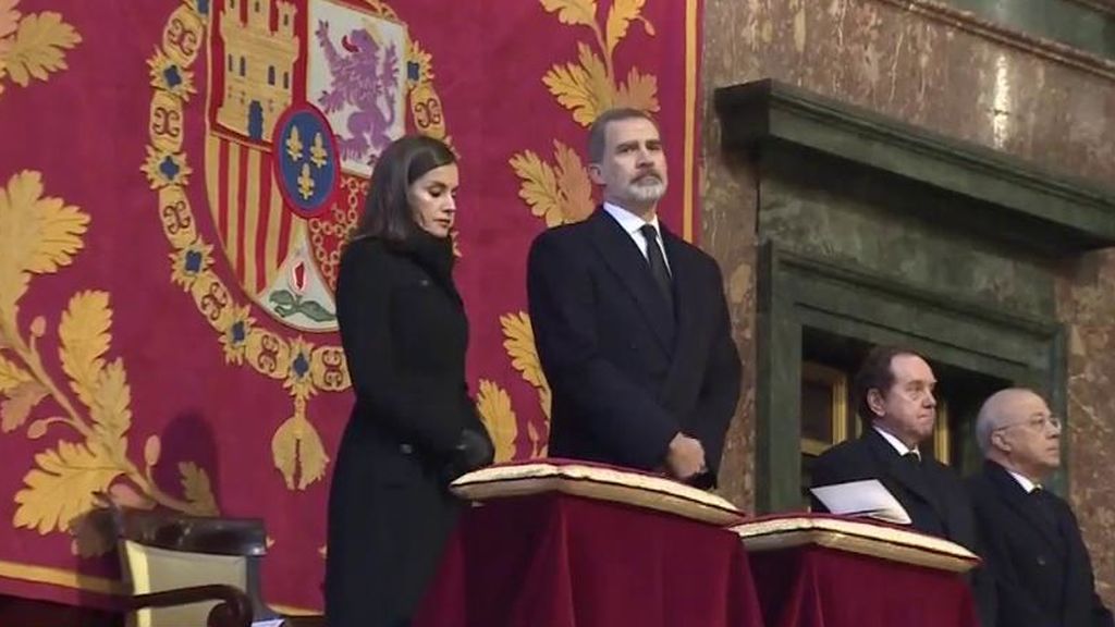 Los Reyes y los Eméritos acuden al funeral de Doña Pilar en El Escorial