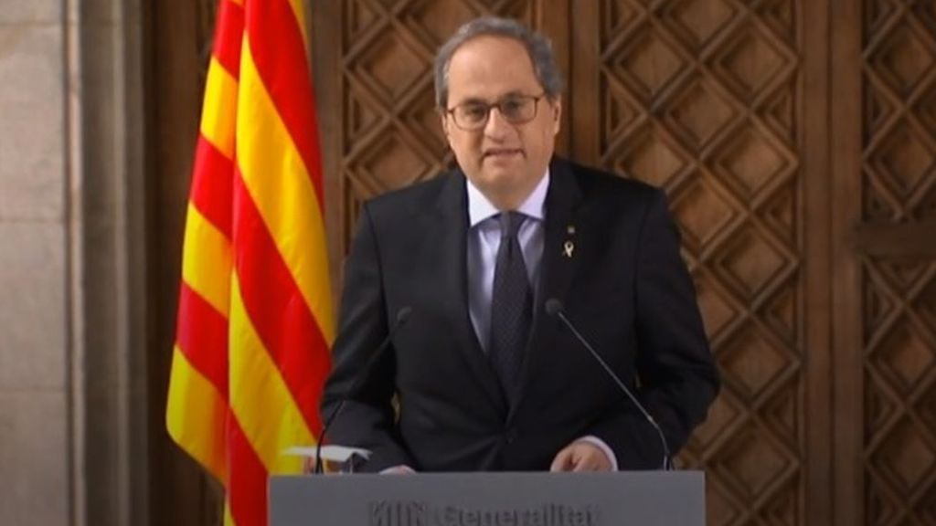 Torra anuncia que habrá elecciones anticipadas en Cataluña