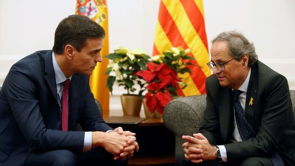 Sánchez mantiene la reunión con Torra mientras el presidente de la Generalitat exige negociar la autodeterminación