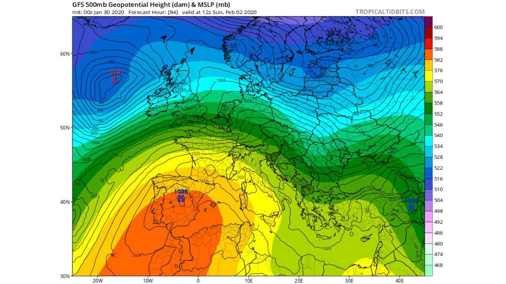 500 hpa sunday