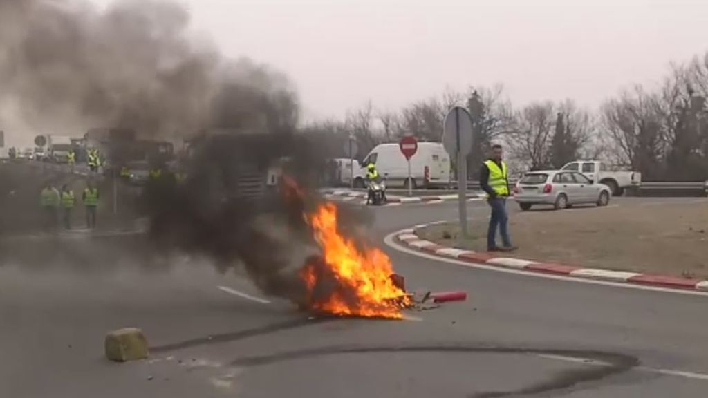Los olivareros de Andújar protestan cortando la A-4