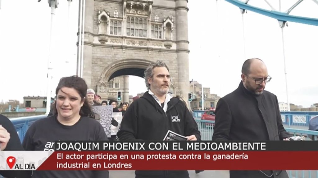Joaquim Phoenix y su faceta activista: sorprende en Londres en una protesta contra la ganadería industrial