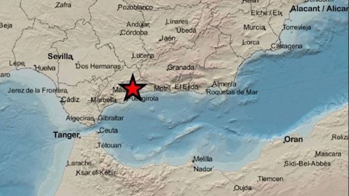 Alerta: se ha registrado un seísmo de magnitud 4,2 con epicentro en Málaga