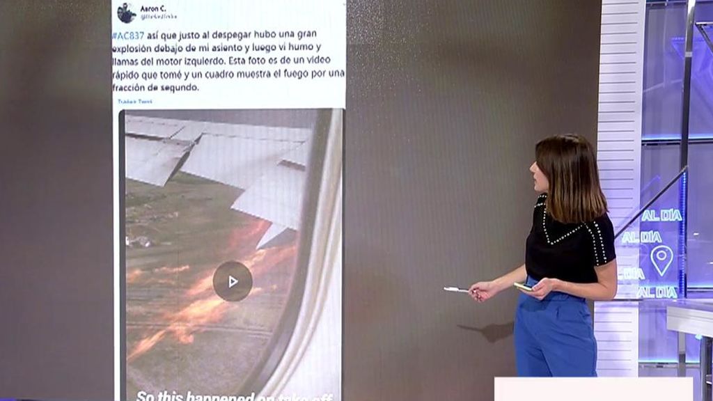 Los primeros tuits de los pasajeros