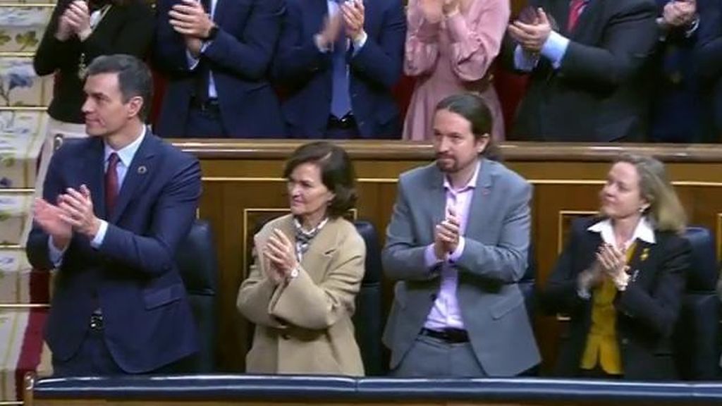 Los ministros de Unidas Podemos ahora sí que aplauden el discurso del rey Felipe VI