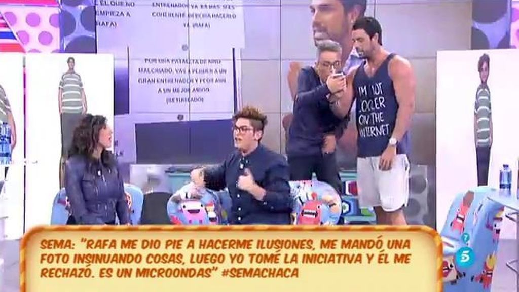 Sema se fue de plató tras el enfrentamiento